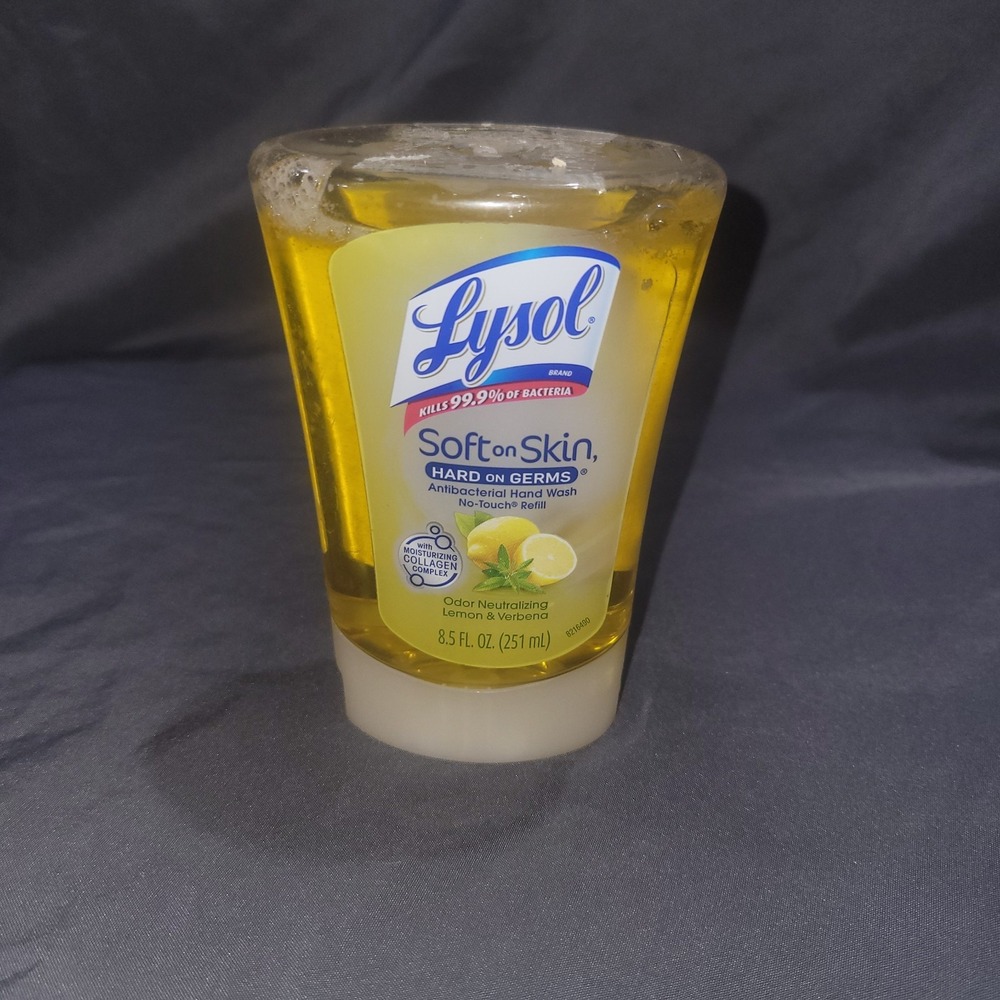 Lysol No-Touch Refill Antibacterial Hand Soap Soft on Skin Lemon Verbena